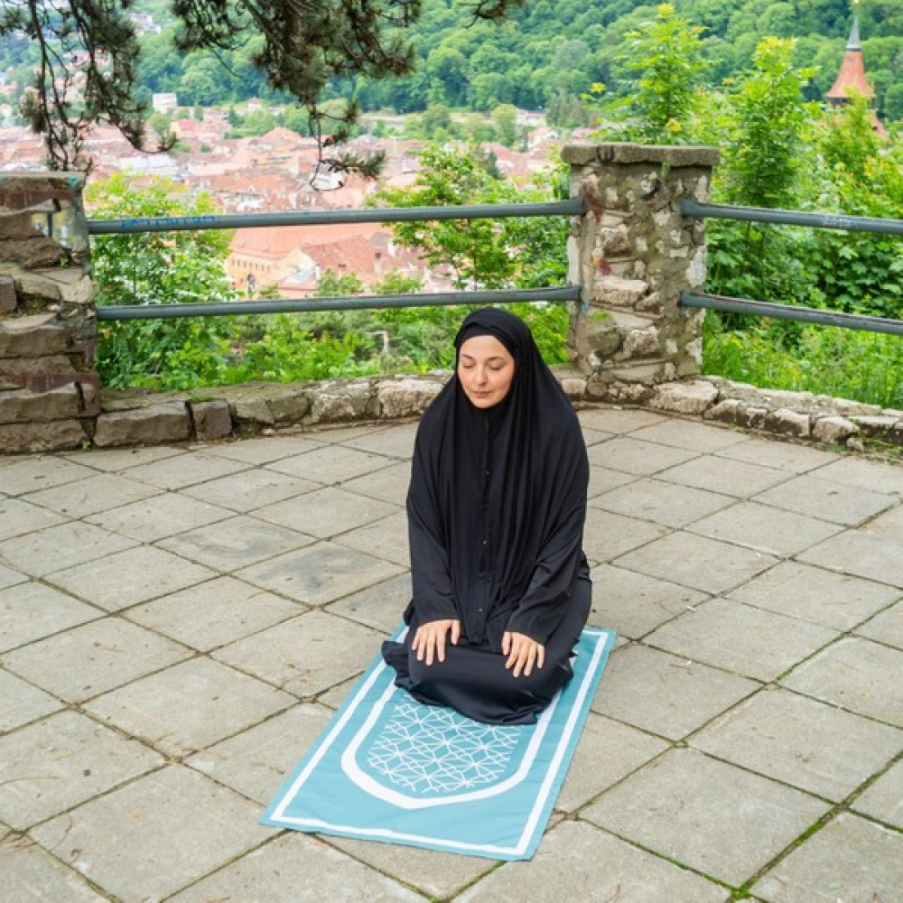Baha Portatif Cep Seccade,seyahat Namazlığı, Katlanabilir Seccade (Moss Green) - 60 x 120 cm - Açık Yeşil Seccade Fiyatı