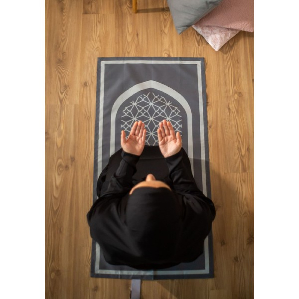 Baha Portatif Cep Seccade,seyahat Namazlığı, Katlanabilir Seccade (Slate Gray) - 60 x 120 cm - Gri Seccade Fiyatı