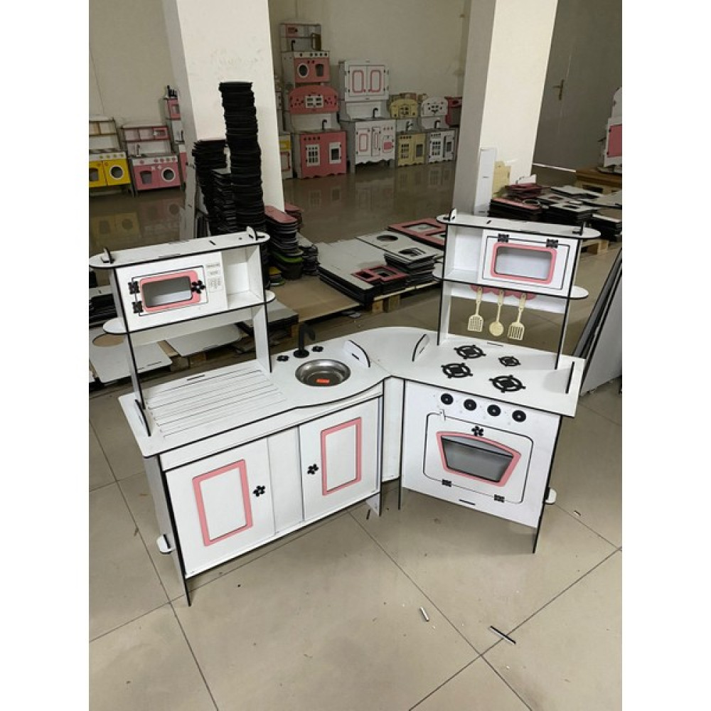 Bahadır Grup 100X135 Ahşap Oyuncak Mutfak - Pembe Oyuncak Fiyatı