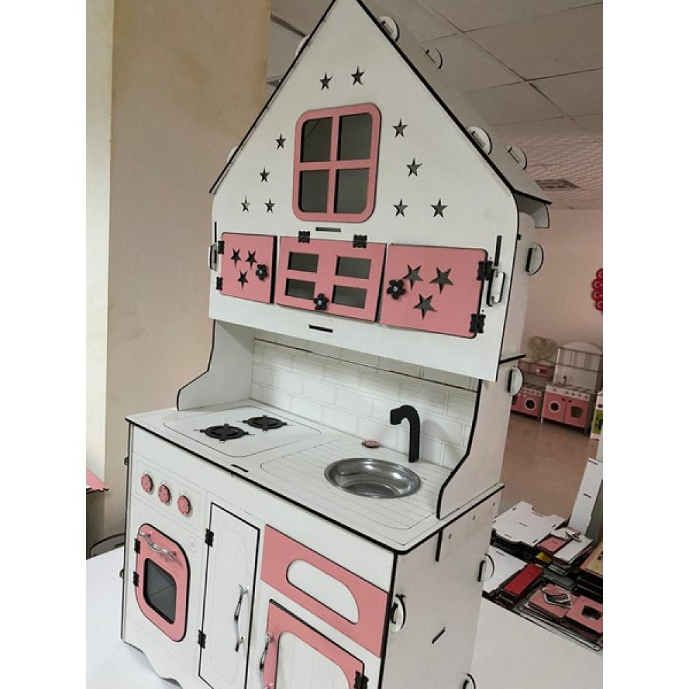 Bahadır Grup 145X75 Ahşap Oyuncak Mutfak - Beyaz - Beyaz Oyuncak Fiyatı