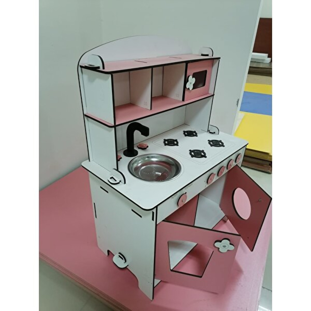 Bahadır Grup Montessori Eğitici Ahşap Oyuncak Mutfak 6mm Pembe Oyuncak Fiyatı