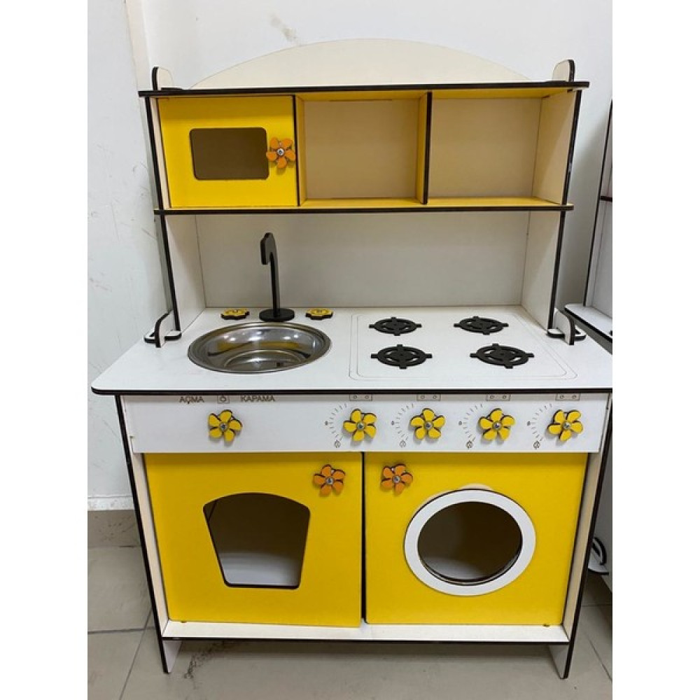 Bahadır Grup Montessori Eğitici Ahşap Oyuncak Mutfak 6mm Sarı Oyuncak Fiyatı