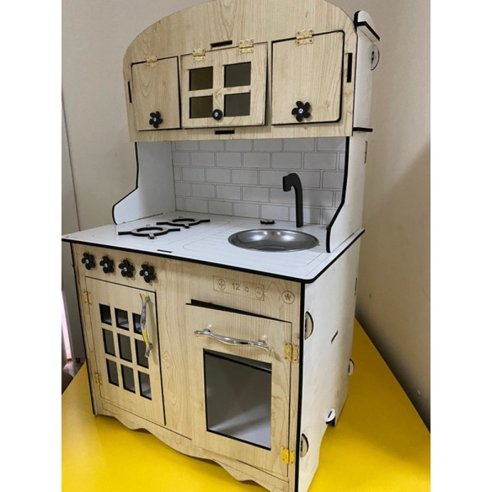 Bahadır Grup Yeni Tasarım Ahşap Mutfak Seti 80 x 55 cm Oyuncak Fiyatı