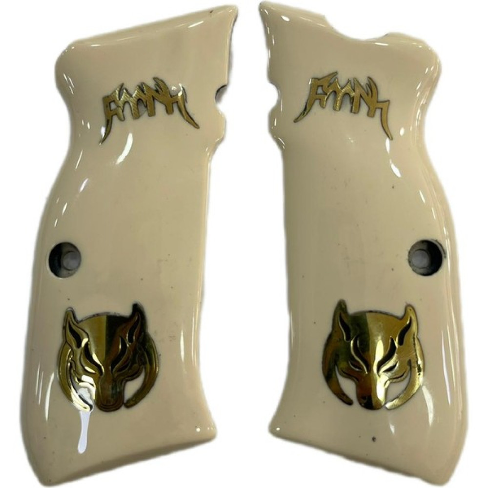 Bahadır Silahçılık Metal Logo Börü Sarsılmaz Pleksi Kabze Metal Logo Börü Sarsılmaz Pleksi Kabze - Kahverengi - Özel Üretim Oto Boyaları Fiyatı