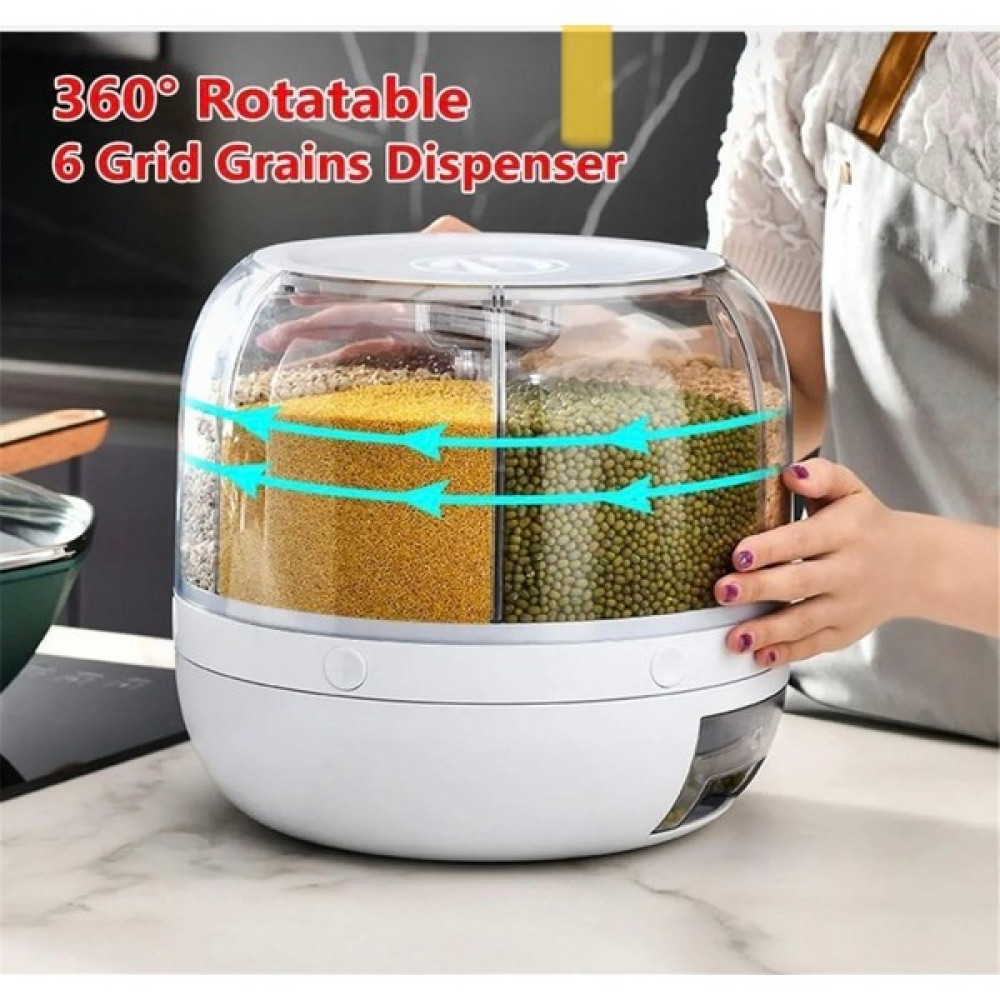 Bahar Store Kuru Gıda ve Bakliyat Organizeri 360° Dönebilen 6 Bölmeli Ayrıştırıcılı Hava Geçirmez Saklama Kapları Fiyatı