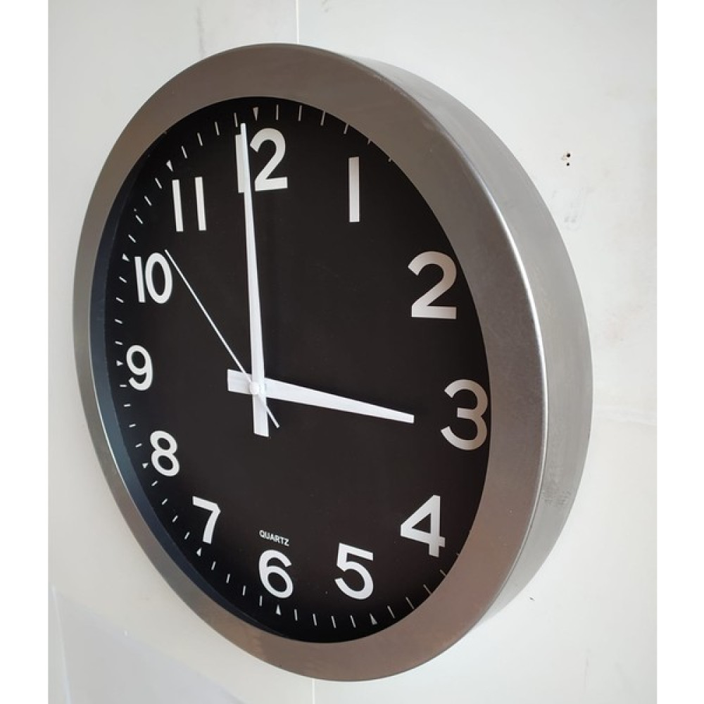 Bahat Tedarik Otel Salon Ofis Duvar Saati Camlı Metal Çerçeve 36 Cm - Mat Saray Ceviz Dekoratif Saat Fiyatı