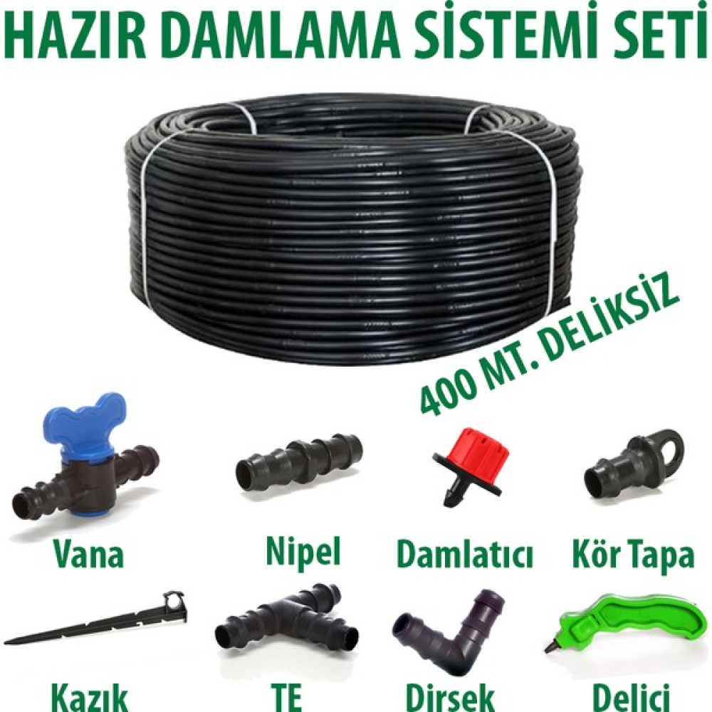 Bahçe 16X0,9MM 400 Metre Düz Damlama Borusu Sistemi Hazır Damlama Seti Bahçe Malzemeleri Fiyatı