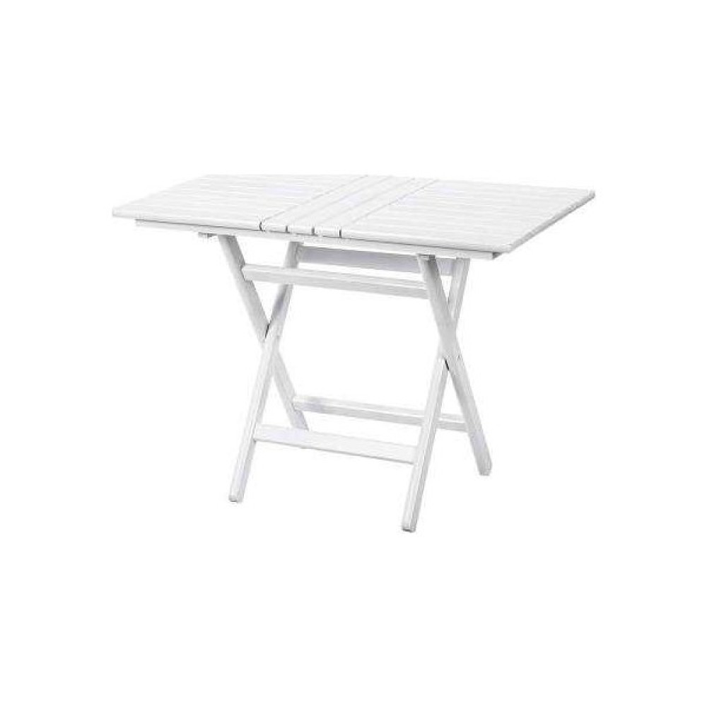 Bahçeme Ahşap Bahçe Balkon Mutfak Masası -Kaş Katlanabilir 60x100 Beyaz Bahçe Masası Fiyatı