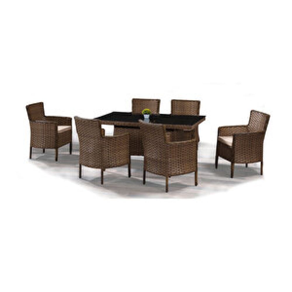 Bahçemo Eva 90x160 Masalı Bahçe Balkon Yemek Takımı Bej Bahçe Mobilyası Takımı Fiyatı