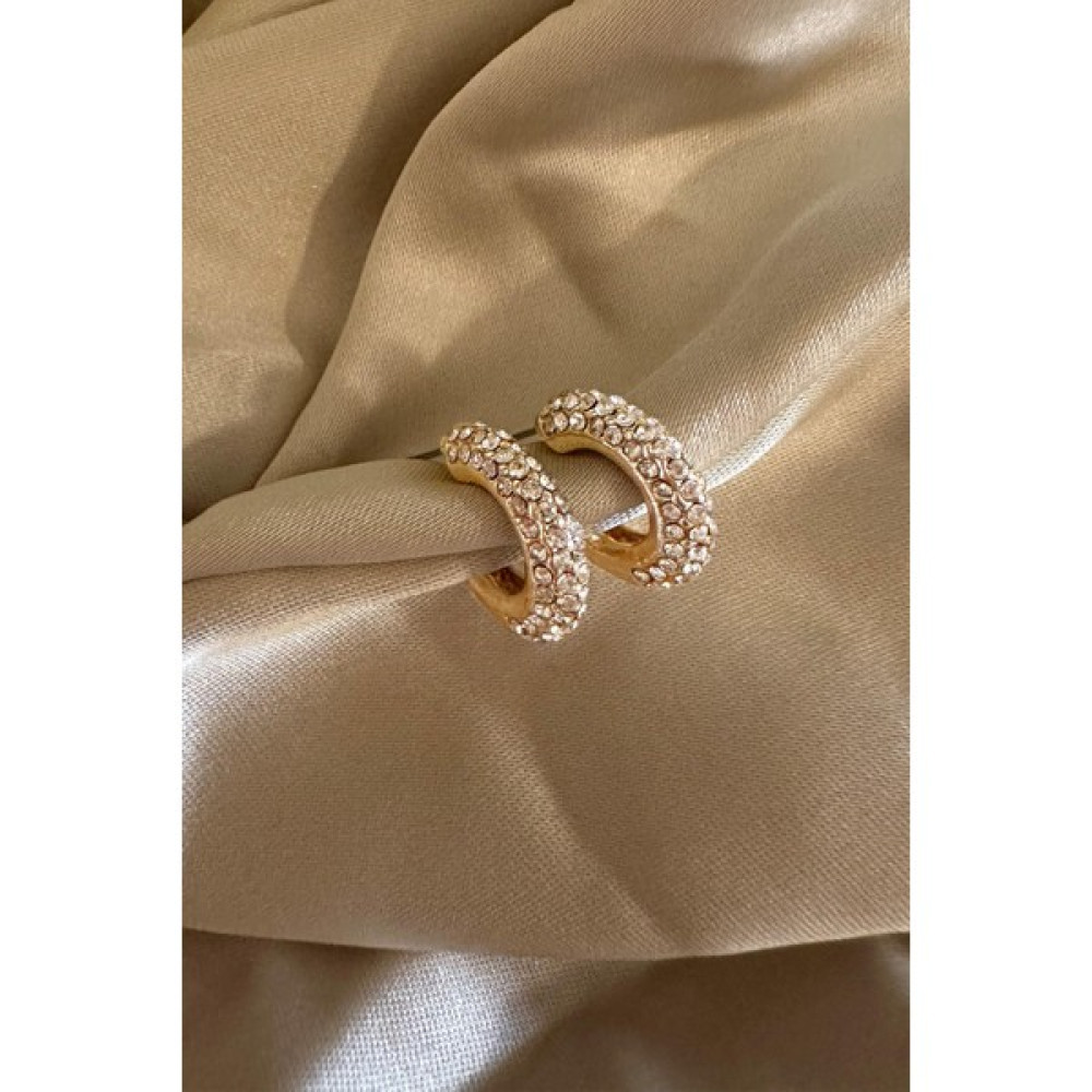 Bahels Gold Mini Zirkon Taşlı Halka Küpe Bijuteri Küpe Fiyatı