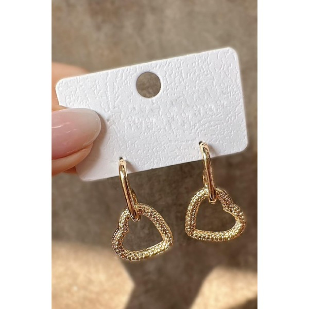 Bahels Gold Trend Kalp Sallantılı Küpe Seti Bijuteri Küpe Fiyatı
