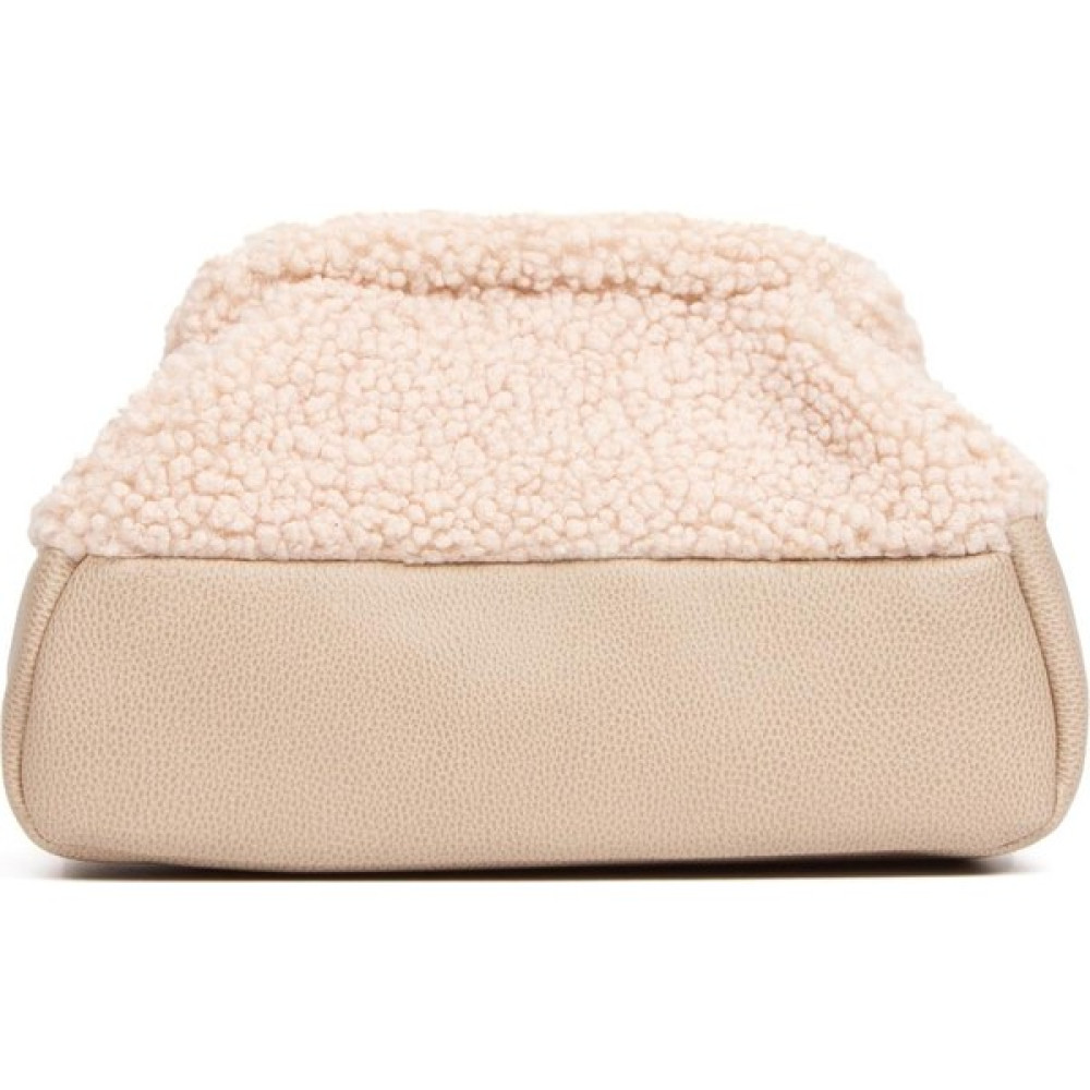 Bahels Kadın Özel Tasarım Bej Peluş Teddy Clutch Portföy Çanta Portföy Çanta Fiyatı