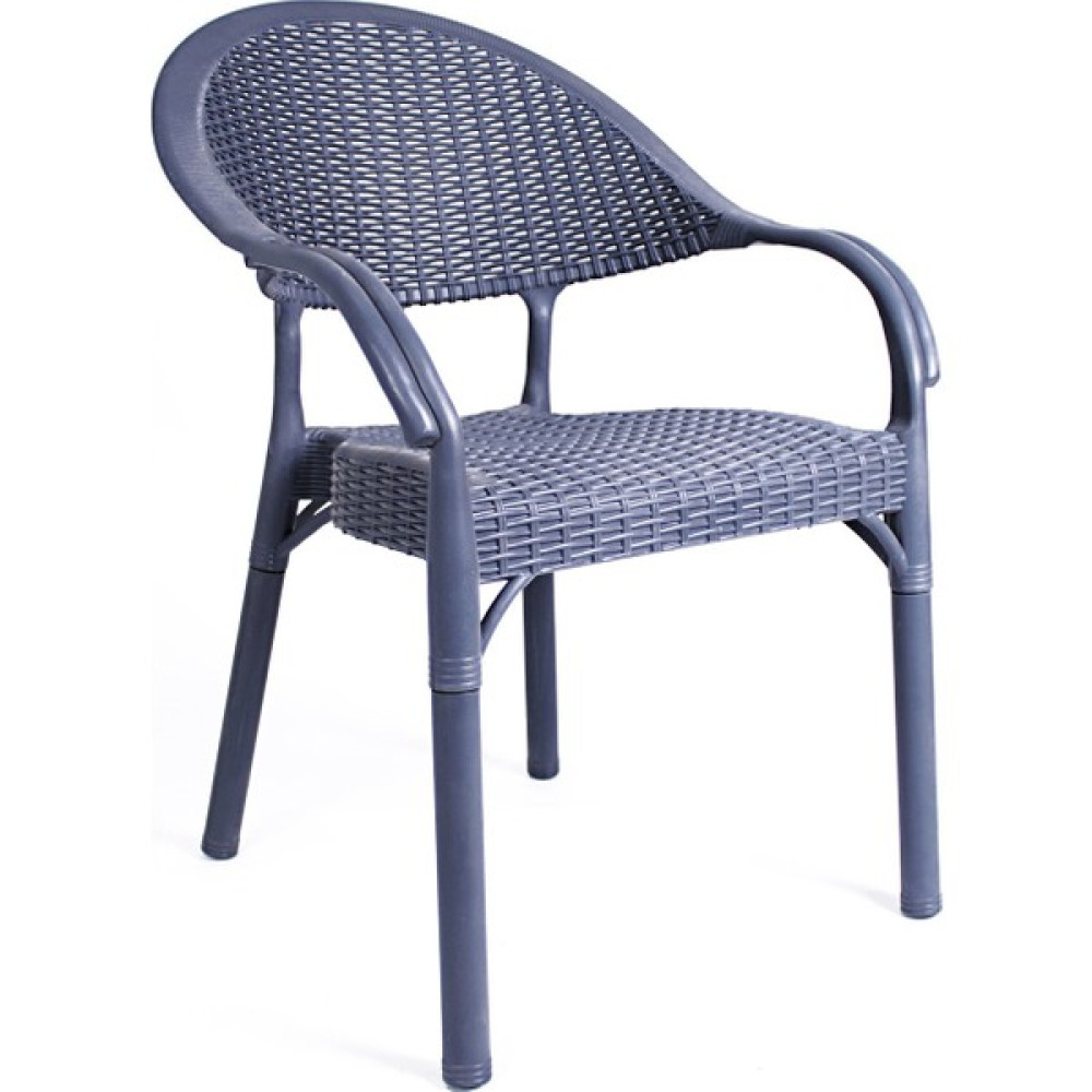 Bahex Bambu Rattan Kollu Sandalye Koltuk Dayanıklı Bahçe Sandalyesi Antrasit - 6 Bahçe Sandalyesi Fiyatı