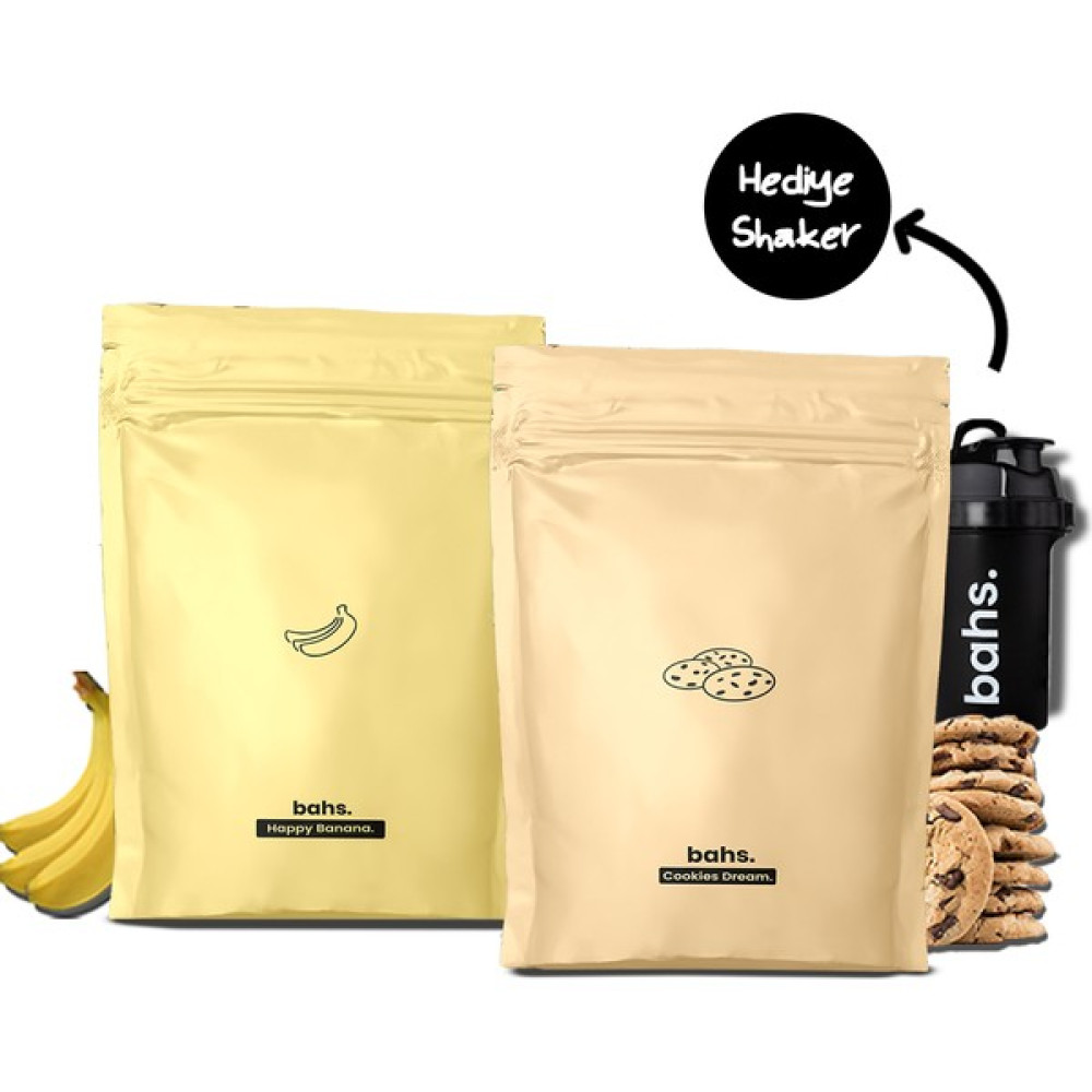 Bahs Proteinli Öğün Tozu - 1 Happy Banana 1 Cookies Dream - 1 Shaker Armağan Protein Tozları Fiyatı