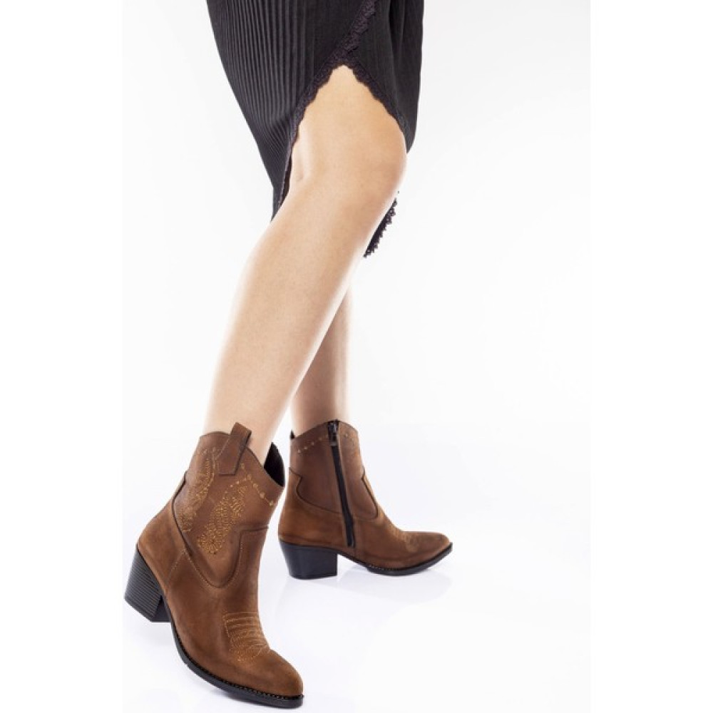 Bak Store Taba Süet Kadın Nakışlı Western Kovboy Bot Kadın Botları Fiyatı