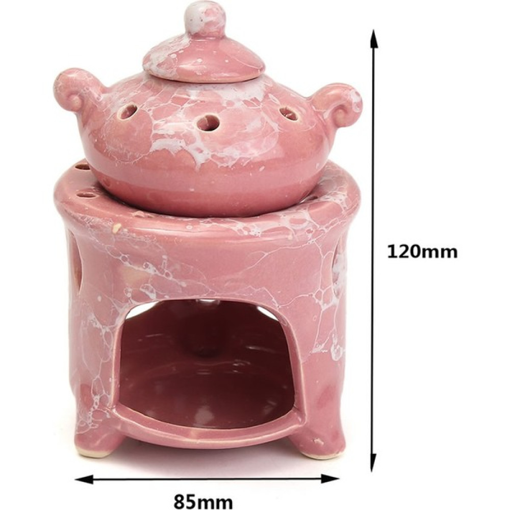 Bakbunatural Demlik Temalı Seramik Buhurdanlık - Pembe Şamdan Fiyatı
