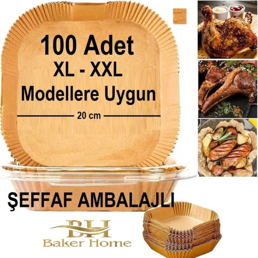 Baker Home Airfryer Pişirme Kağıdı Xl-Xxl Büyük Boy 100 Adet - 20 cm Pişirme Kağıdı Fiyatı