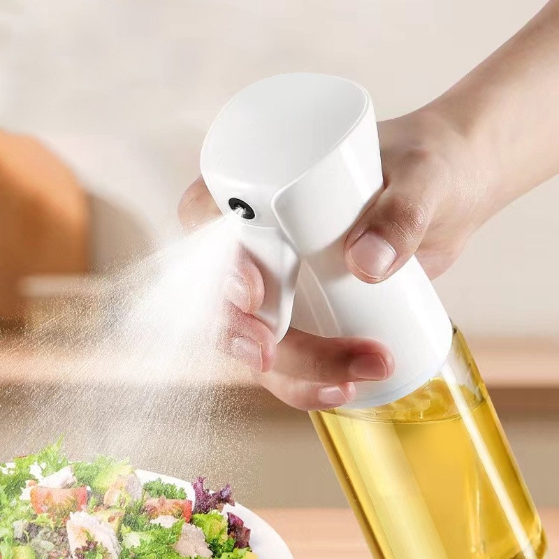 Baker Home Yemeklik Yağ Spreyi Airfryer Yağdanlık Zeytinyağı ve Limon Yağı Sprey Şişesi Sosluk - Beyaz - 200 ml Diğer Fiyatı