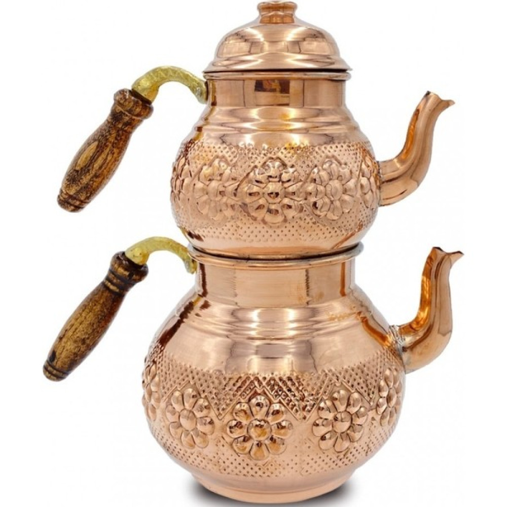 Bakır Büyük Papatya Çaydanlık Çay / Çaydanlık Setleri Fiyatı