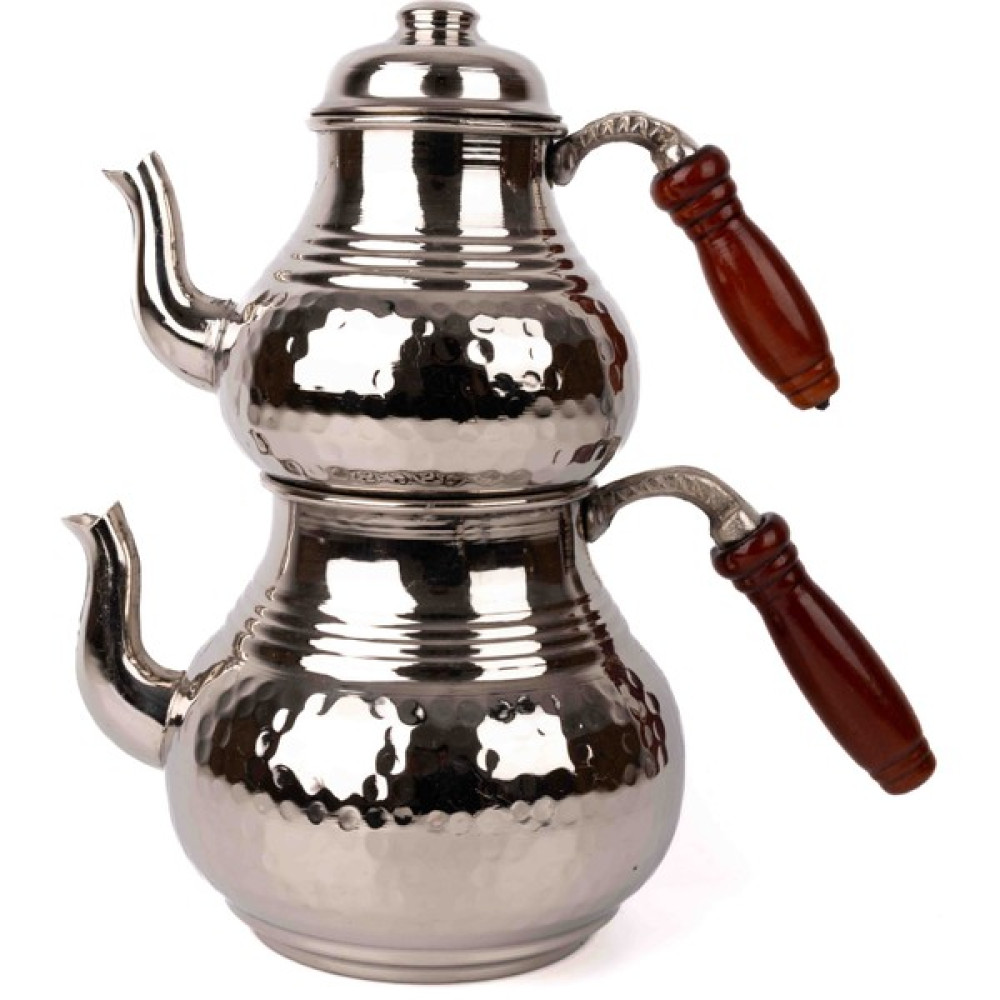Bakır Çekiç Dövmeli Nikel Kaplama Küçük Çaydanlık Çay / Çaydanlık Setleri Fiyatı