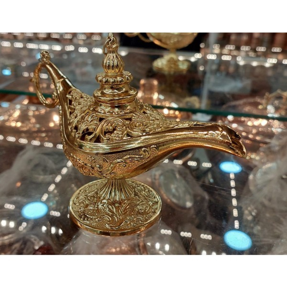 Bakır Center Sihirli Lamba Alaattin Bakır Gold Buhardanlık- Tütsülük - 3 Renk Bakır Tütsülük & Buhurdanlık Şamdan Fiyatı