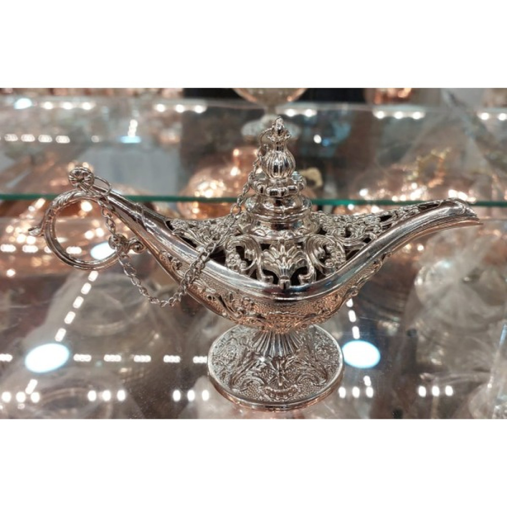 Bakır Center Sihirli Lamba Alaattin Bakır Gold Gümüş Buhardanlık- Tütsülük - 3 Renk Bakır Tütsülük Şamdan Fiyatı