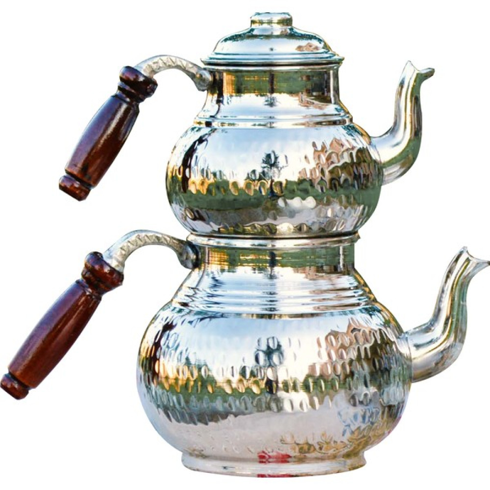 Bakır Concept Bakır Çaydanlık Çekiç Dövmeli Kalın Gümüş Renk Çay / Çaydanlık Setleri Fiyatı