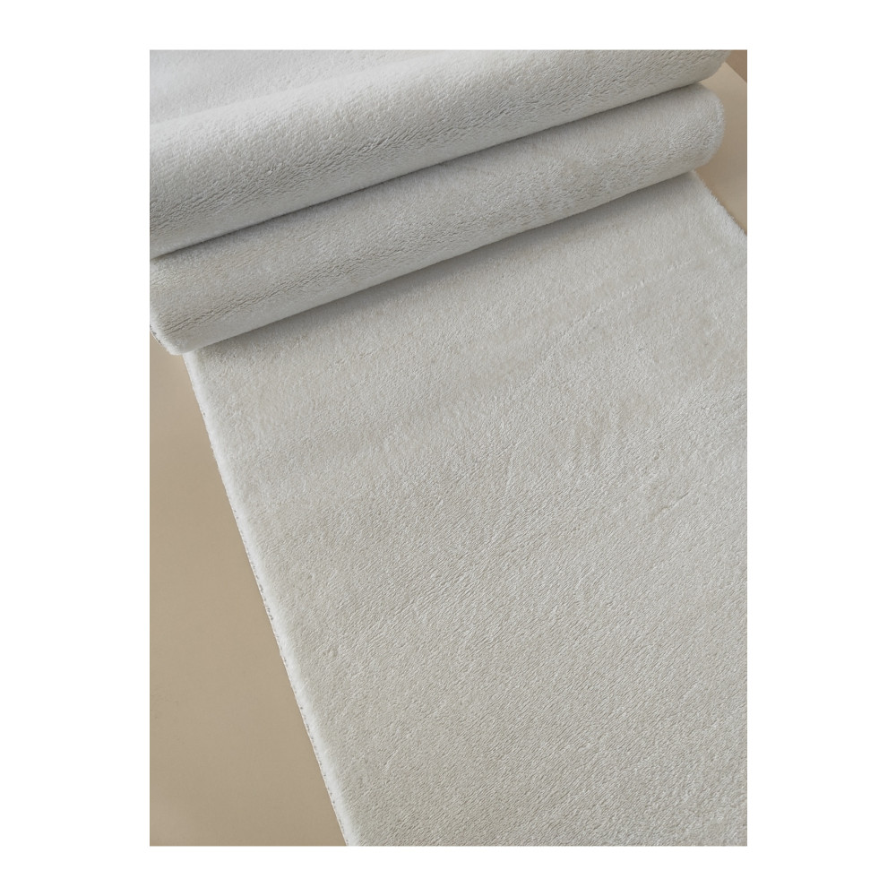 BAKIRÖZÜ HOME Kaymaz Tabanlı Post Peluş Yolluk Koridor Antre Yatak Odası Kesme Halı Yolluk Beyaz 200 x 340 Beden Yolluk Fiyatı