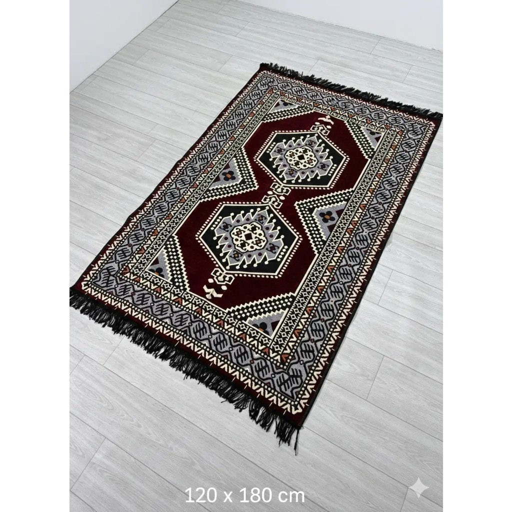 Bakırözü Home Pamuk Polyester Karışımlı Otantik Şark Köşesi Kilimi - Yahyalı Bordo Modeli Yıkanabilir Kilim - 120 x 180 cm SSD / Solid State Drive Fiyatı