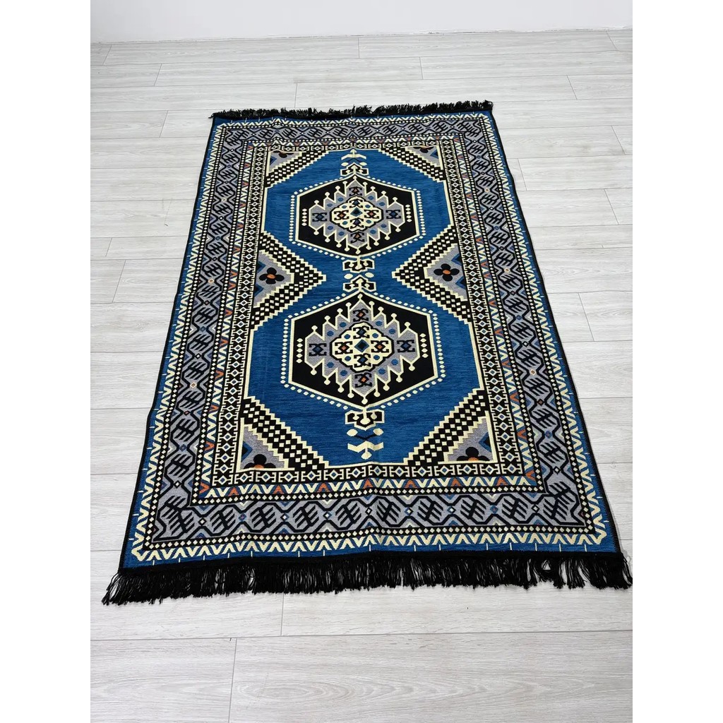 Bakırözü Home Pamuk Polyester Karışımlı Otantik Şark Köşesi Kilimi - Yahyalı Mavi Modeli Yıkanabilir Kilim - 120 x 180 cm SSD / Solid State Drive Fiyatı