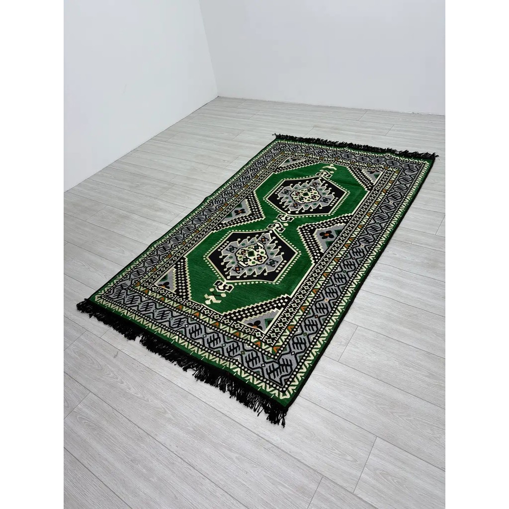 Bakırözü Home Pamuk Polyester Karışımlı Otantik Şark Köşesi Kilimi - Yahyalı Yeşil Modeli Yıkanabilir Kilim - 120 x 180 cm SSD / Solid State Drive Fiyatı