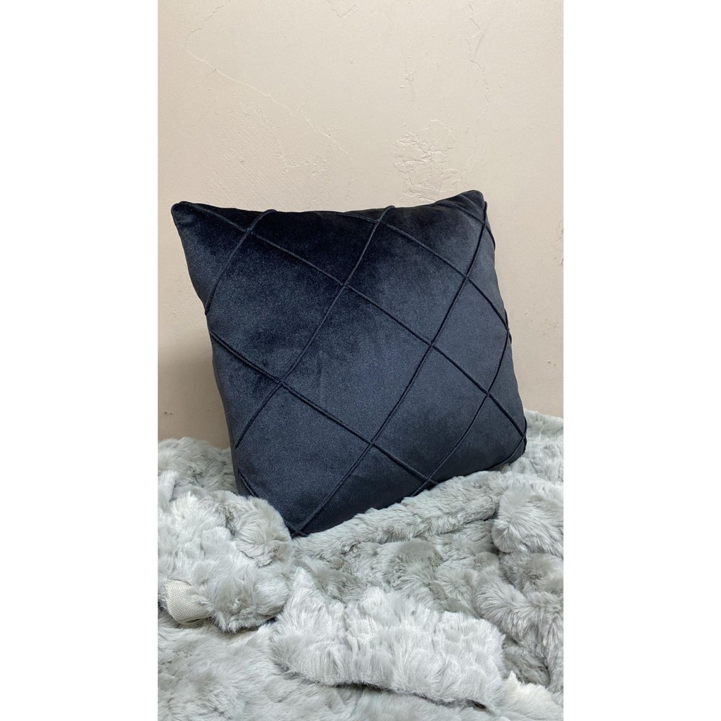Baklava Desenli Dekoratif Kırlent Kılıfı - 30 x 50 cm - Antrasit - Gri Diğer Fiyatı