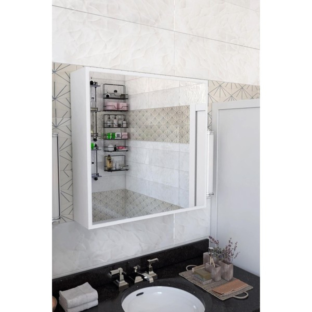 Baku Home 2 Kapaklı Aynalı Banyo Dolabı Çok Amaçlı Dolap - Beyaz Banyo Dolabı / Mobilyası Fiyatı