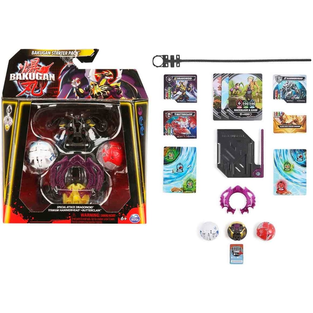 Bakugan Başlangıç Paketi S1 - Dragonoid-Hammerhead-Butterclaw Aksiyon Figürleri Fiyatı