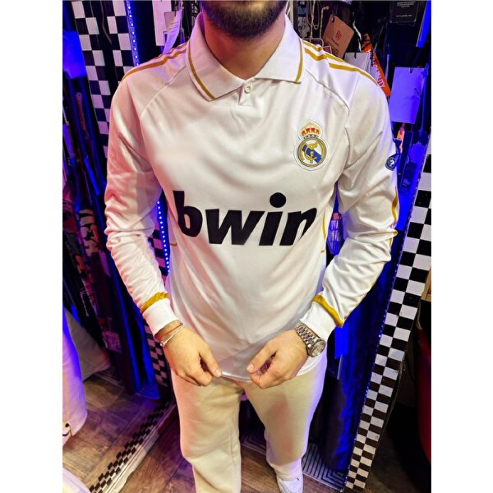 Bal Money Ronaldo 2019 / 2020 Uzun Kol Nostalji Forması Ronaldo Beyaz Erkek T-shirt Fiyatı