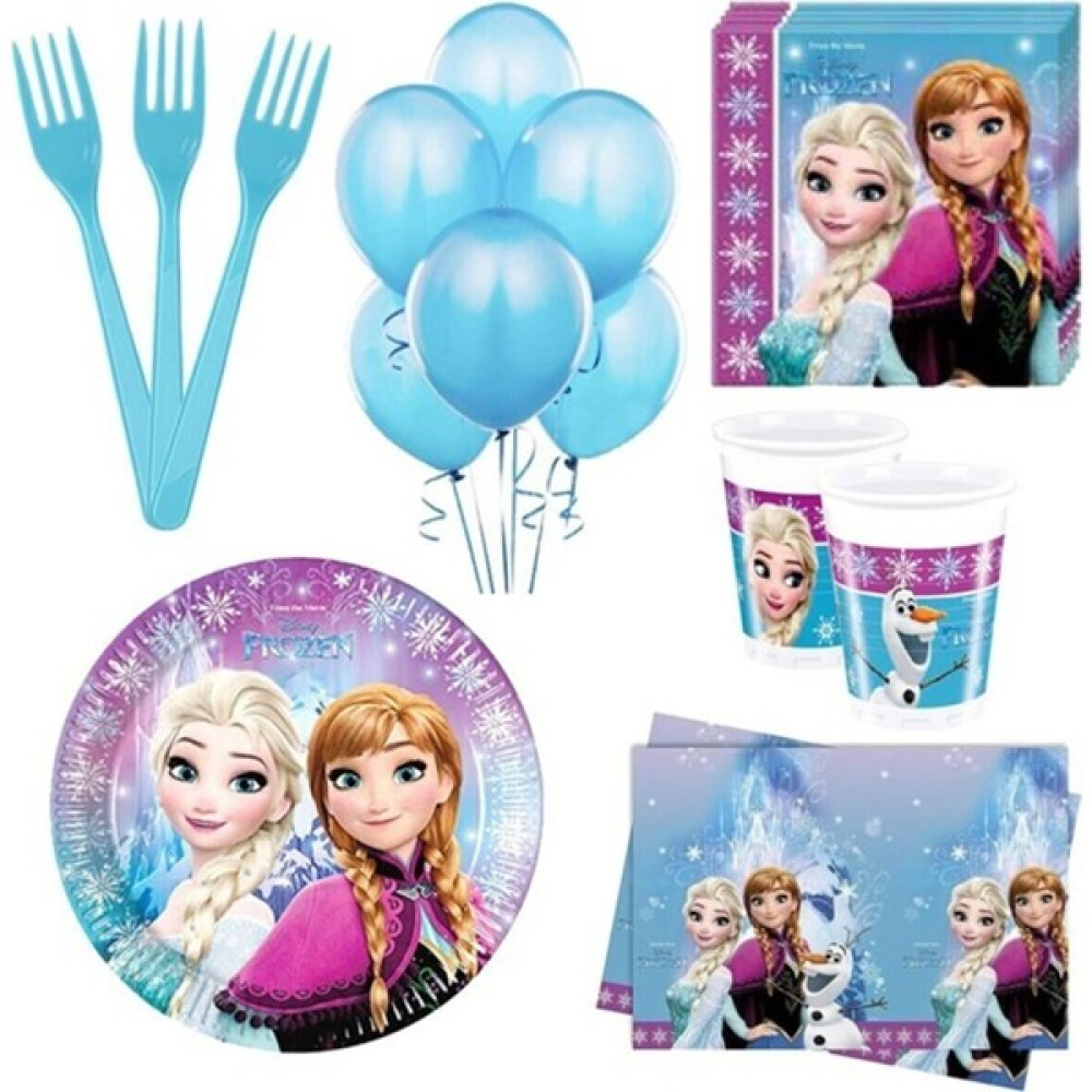 Bal10 Dünyası Frozen Karlar Ülkesi Elsa 16 Kişilik Doğum Günü Parti Seti Oto Boyaları Fiyatı
