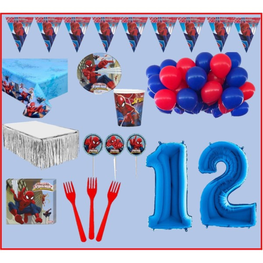 Bal10 Dünyası Spiderman Örümcek Adam 12 Yaş Doğum Günü Parti Seti 8 Kişilik Oyuncak Fiyatı