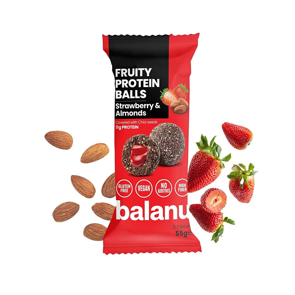 Balanu Meyveli Protein Topları Çilekli 55 g Granola ve Bar Fiyatı