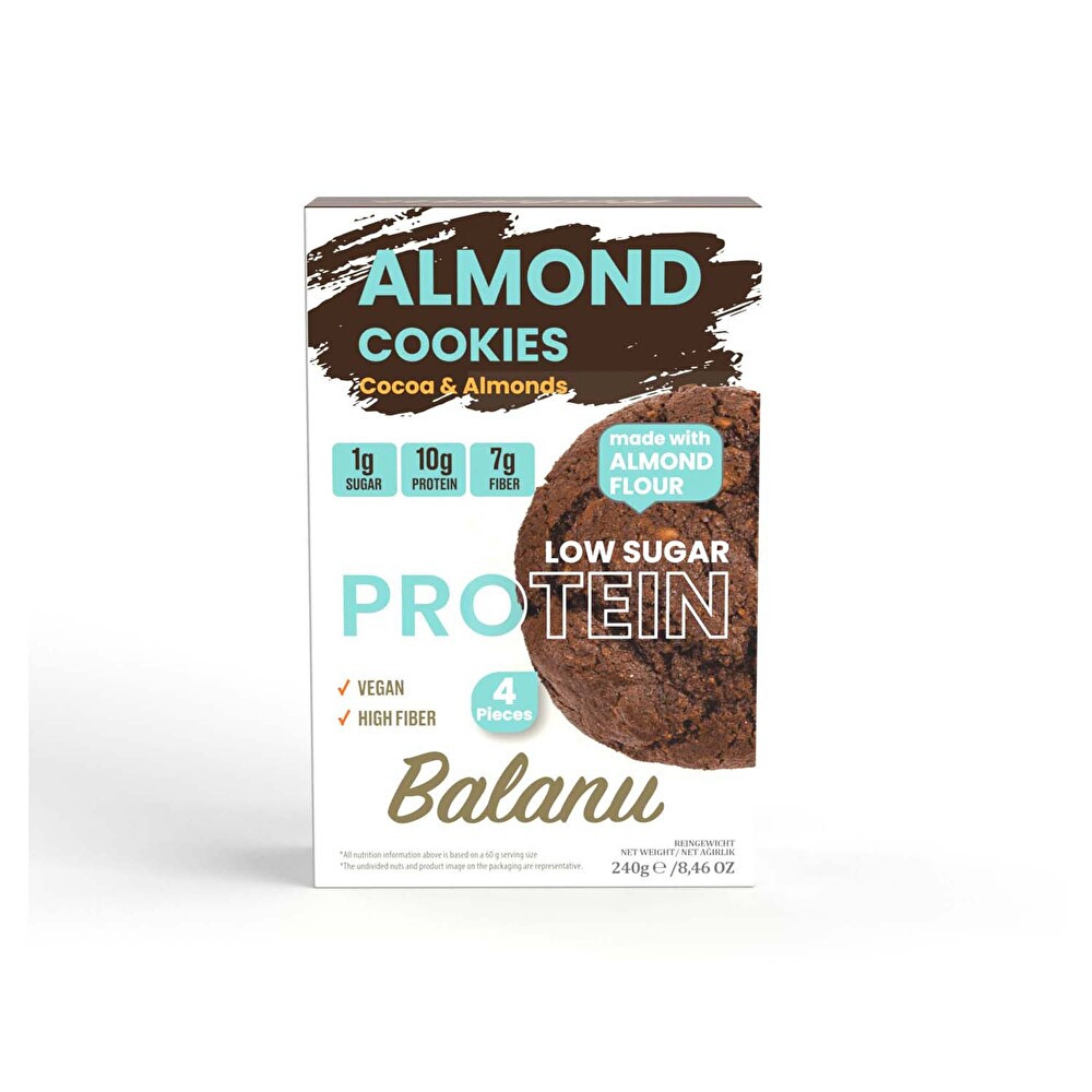 Balanu Proteinli Badem Kurabiyesi Kakaolu 240 g Diğer Fiyatı