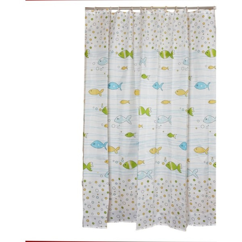Balık Desen Banyo Perdesi Banyo Su Geçirmez Duş Perdesi Için Su Geçirmez Duş Perdeleri (120 * 200CM) - Beyaz Duş / Banyo Perdesi Fiyatı