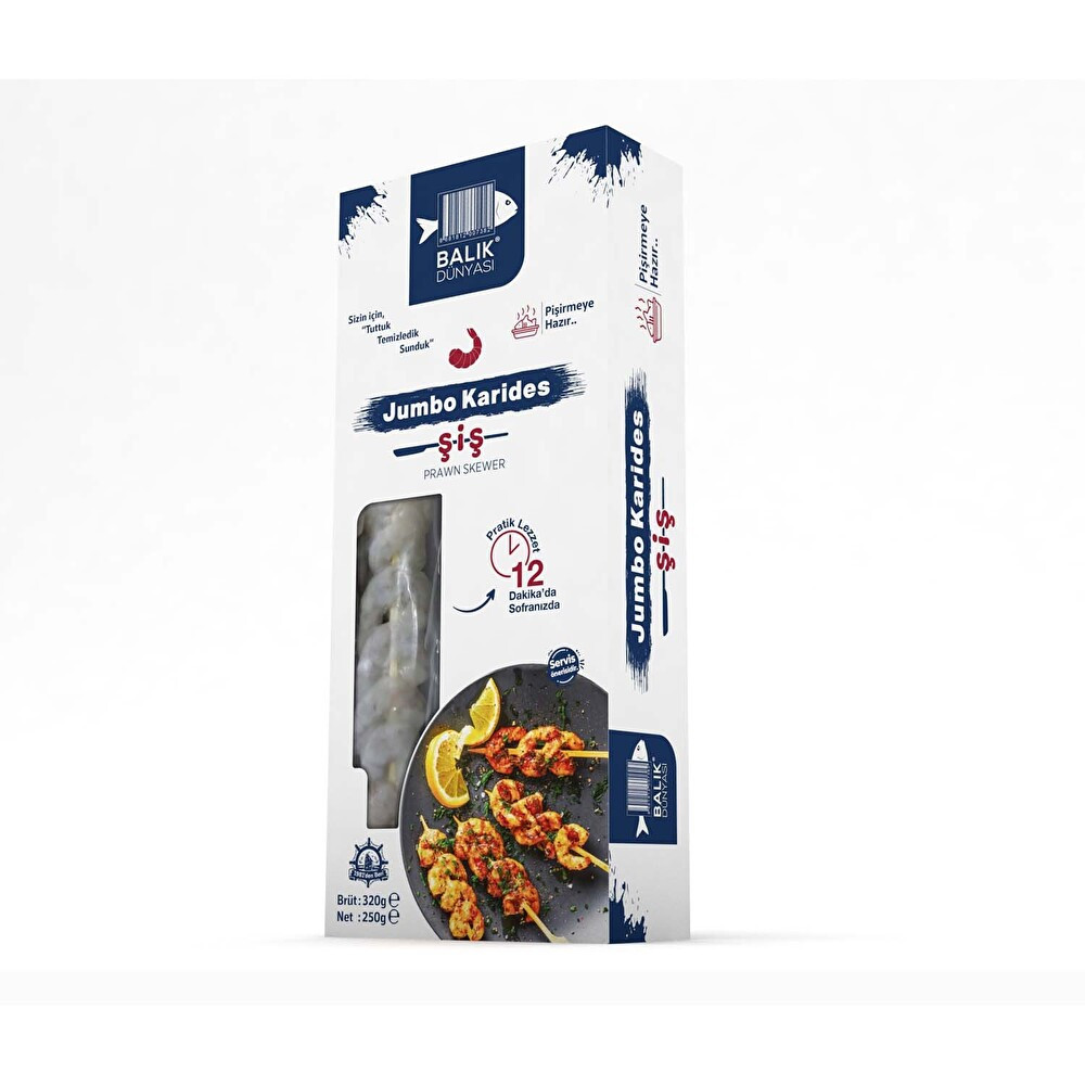 Balık Dünyası Jumbo Karides Şiş 320 G Deniz Ürünü Fiyatı