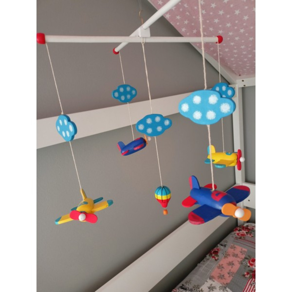 Balık Hediyelik Bebek Beşik Süsü Uçaklı Dönence –organik Dekorasyon MONTESSORİ-2005 Bebek Oyuncakları Fiyatı