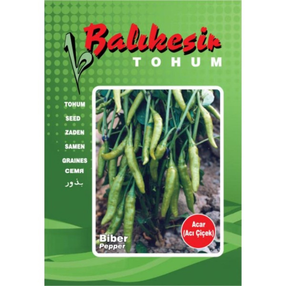 Balıkesir Tohum Biber Acar - (Acı Çiçek) (10 Gr.) - 10 gr Tohum Fiyatı