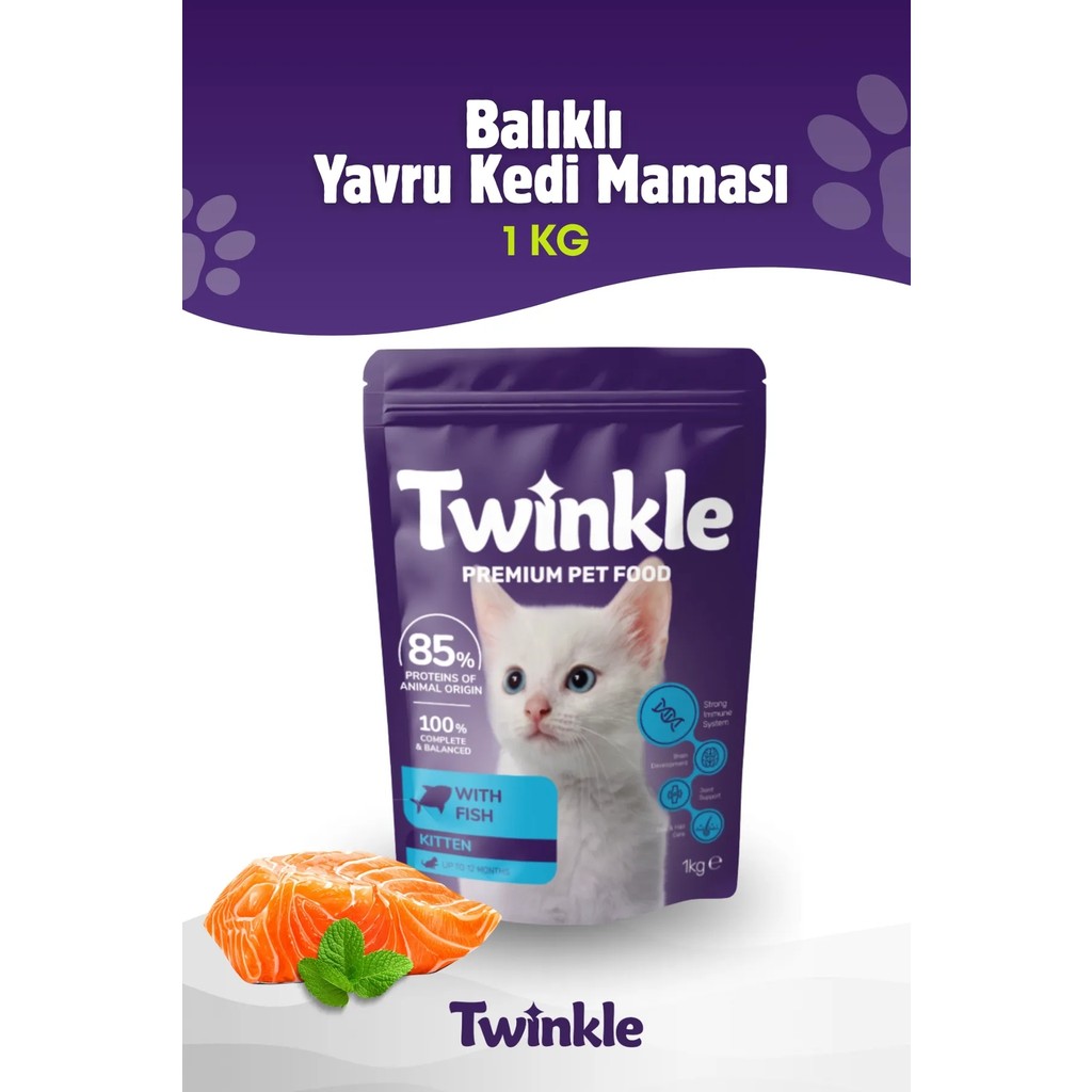 Balıklı Yavru Kedi Maması 1 kg Kas Gelişimi, Bağışıklık ve Tüy Sağlığı Için Diğer Fiyatı