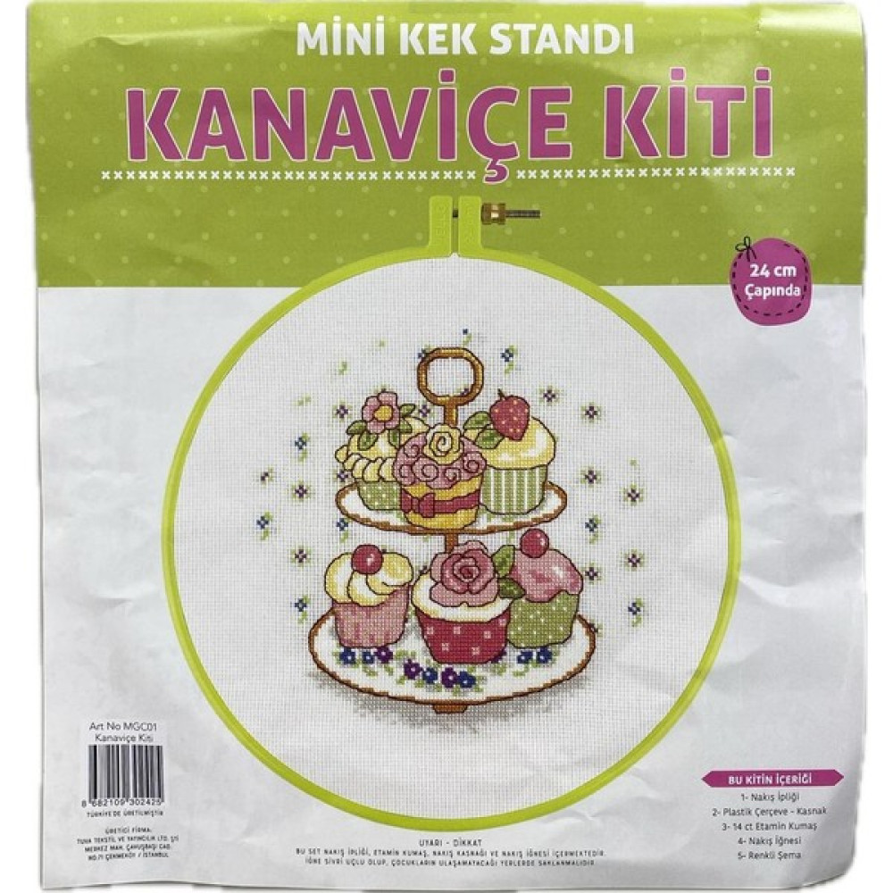 Balım Örgü Evi Kanaviçe Kit Nakış Seti Minik Kek Standı Plastik Kasnaklı 24CM Oyun & Hobi Fiyatı