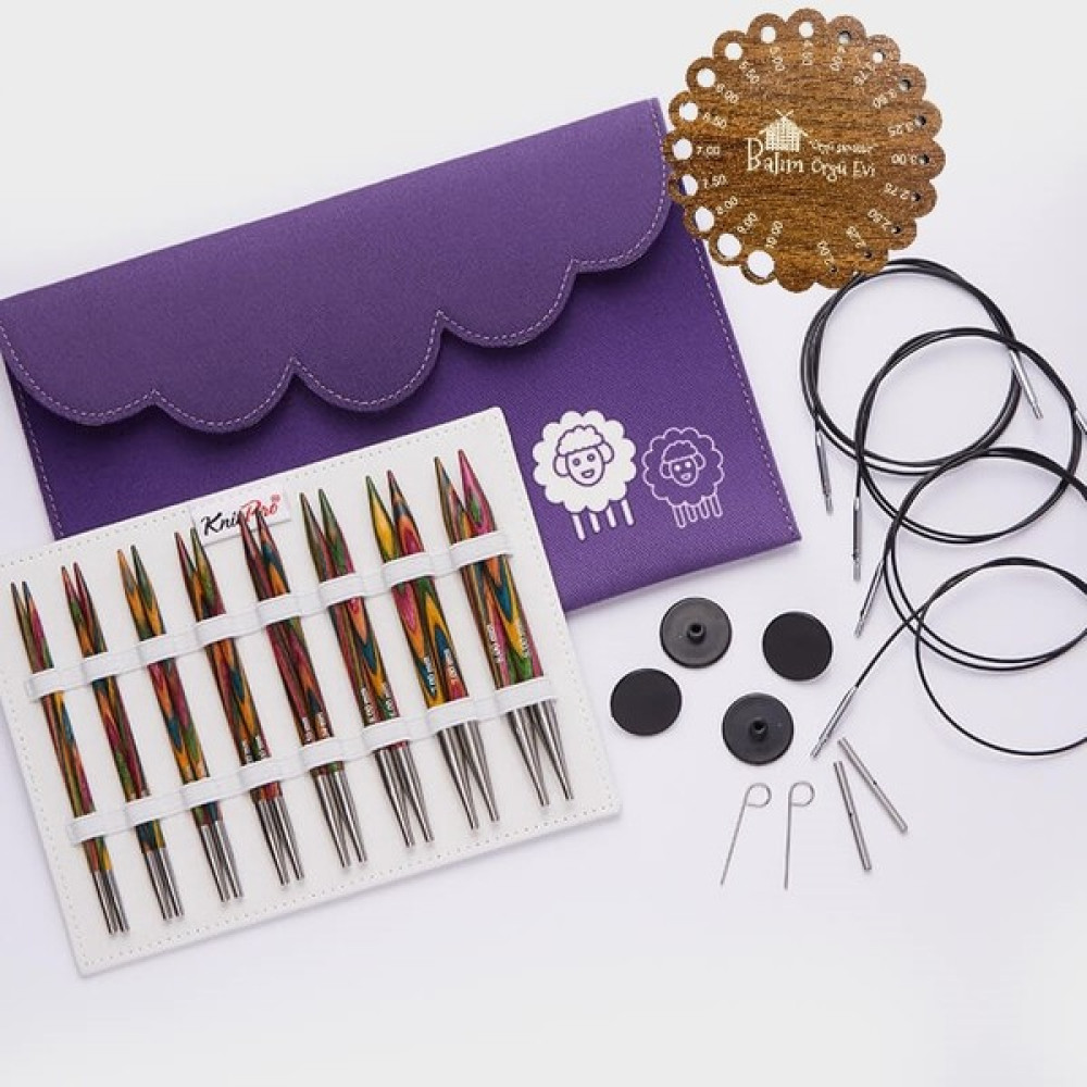 Balım Örgü Evi Knitpro Symfonie Deluxe Değiştirilebilir Misinalı Ahşap Şiş Seti+Balım Örgü Evi Şiş Ölçer Hediyeli Oyun & Hobi Fiyatı