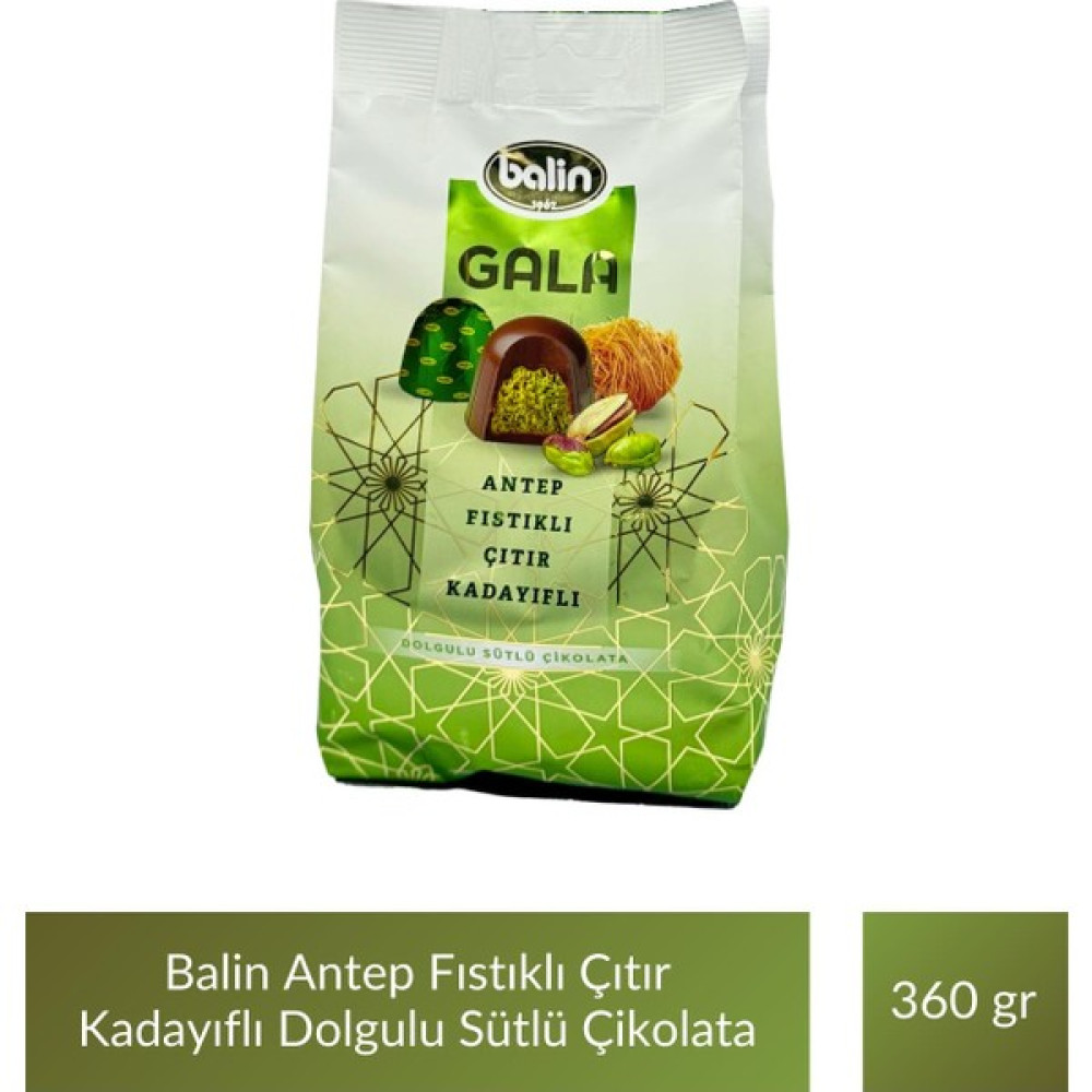 Balin Antep Fıstıklı Çıtır Kadayıflı Dolgulu Sütlü Çikolata 360 gr Çikolata ve Gofret Fiyatı