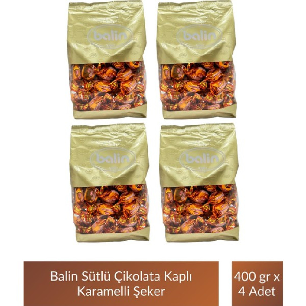 Balin Karamel Sütlü Şeker 400 gr x 4 Adet Çikolata ve Gofret Fiyatı