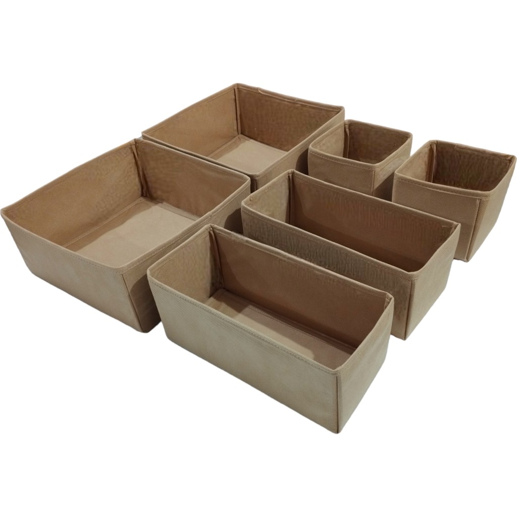 Balkan Room 6'lı Bej Çekmece Içi Düzenleyici Organizer Set - Çok Amaçlı Dolap Içi Kutu Seti Diğer Fiyatı