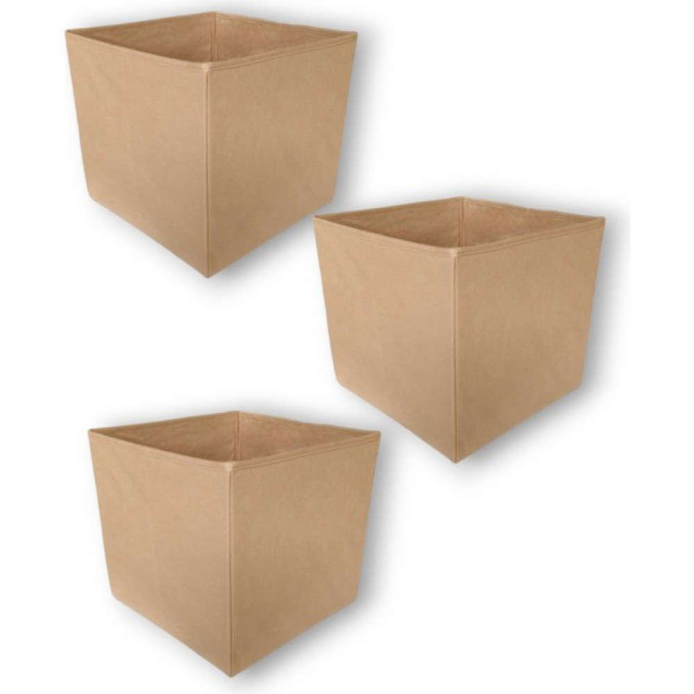 Balkan Room Bej-Krem 3 Adet Çok Amaçlı Dolap Içi Düzenleyici Kutu Dekoratif Saklama Kutusu Raf Organizer Large (30X30X30CM) Eşya Saklama Kutusu Fiyatı